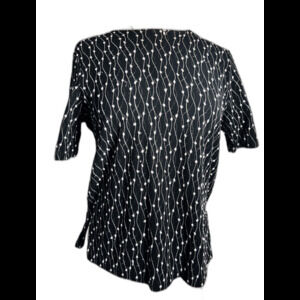 Erena Blouse Size XL 90's Vintage Black & White Dark Academia Blouse